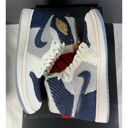 Nike Jordan 1 Retro High Flyknit “Derek Jeter RE2PECT” AH7233-105 Men's 9.5 NIB