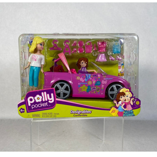 Mattel Polly Pocket Pink Designables Convertible Car With Doll | NISB