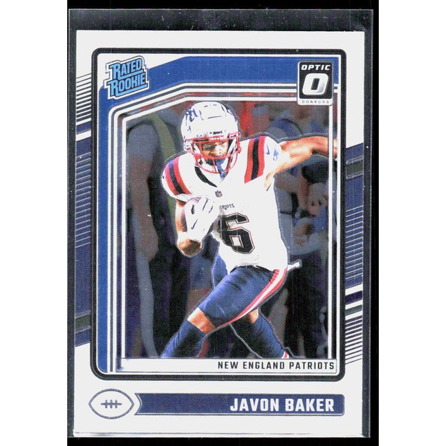 Javon Baker 2024 Donruss Optic #245 RC New England Patriots