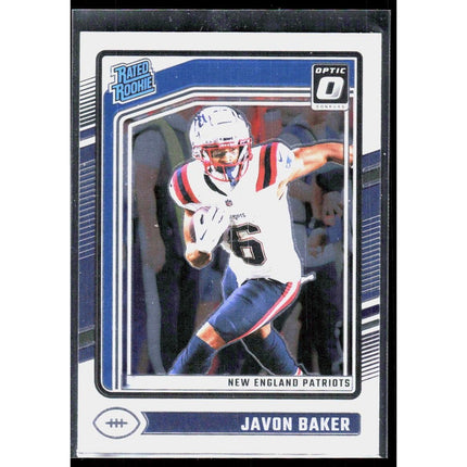 Javon Baker 2024 Donruss Optic #245 RC New England Patriots