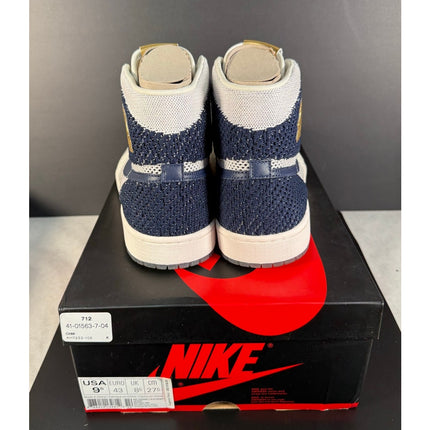 Nike Jordan 1 Retro High Flyknit “Derek Jeter RE2PECT” AH7233-105 Men's 9.5 NIB