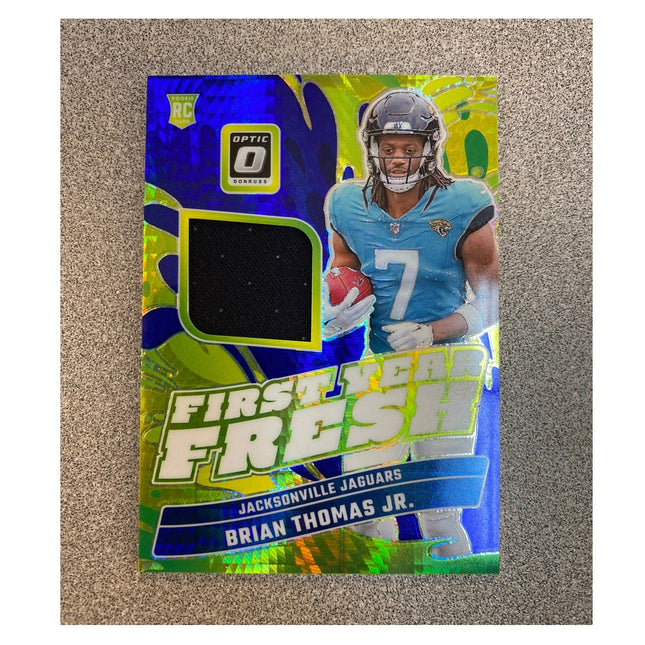 2024 Donruss Optic Brian Thomas Jr. Rookie RC #FYF-BTJ First Year Fresh Patch