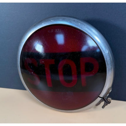 Vintage Balkamp Glass Stop Light LS 321 Automotive Lens Orig IH Price Sticker