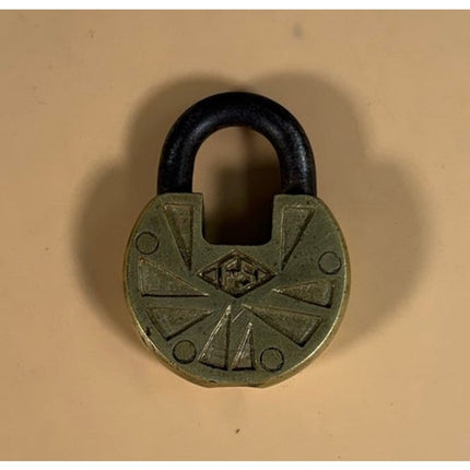 Fraim-Slaymaker F-S Brass Padlock Antique Lock No Key