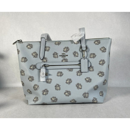 Coach Taylor Shoulder Tote Rose-Strewn Silver/Sky E1832-32310 NWT MSRP $195