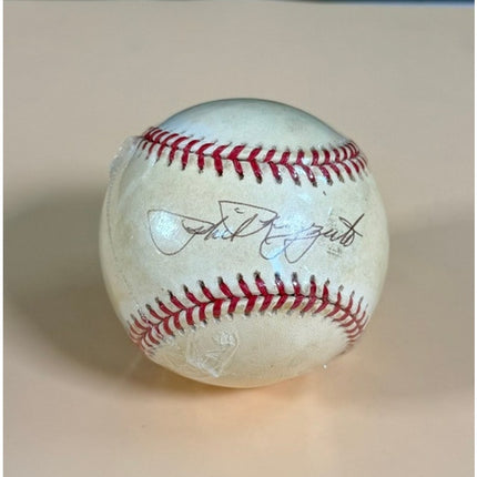 Phil Rizzuto Signed Rawlings Official American League Baseball 1990s No COAc