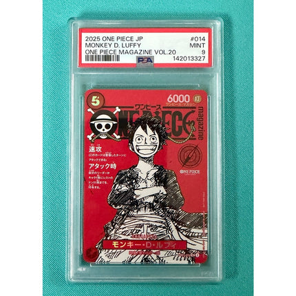 2025 One Piece JP Monkey D Luffy OP Magazine Vol 20 Mint PSA 9