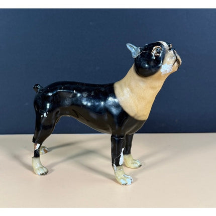 Morten's Studio Boston Terrier Dog Figurine Vintage Collectible Ceramic Dog