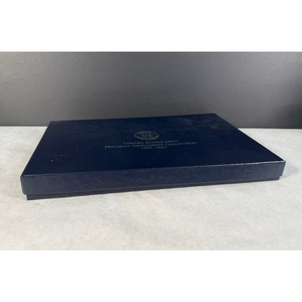 1996-2001 US Mint Holiday Ornament Collection Original Boxes Complete Set
