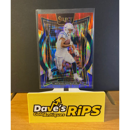 Michael Pittman Jr. 2024 Panini Select #83 Red Blue Prizm Shock Colts