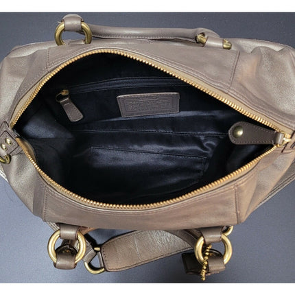 Coach Asley Leather Convertible Gunpowder Satchel Shoulder Bag MSRP $400