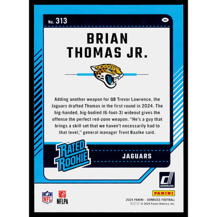 Brian Thomas Jr. 2024 Donruss #313 RC Jacksonville Jaguars