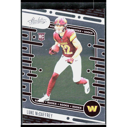 Luke McCaffrey 2024 Panini Absolute Retail #176 RC Washington Commanders