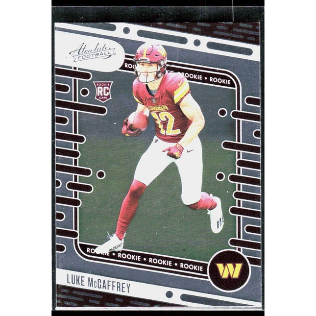 Luke McCaffrey 2024 Panini Absolute Retail #176 RC Washington Commanders
