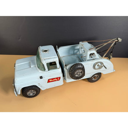 Vintage Buddy L Baby Blue Tow Truck 15" Toy Wrecker Collectible