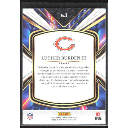 Luther Burden III 2025 Panini Select Select Future #3 Chicago Bears