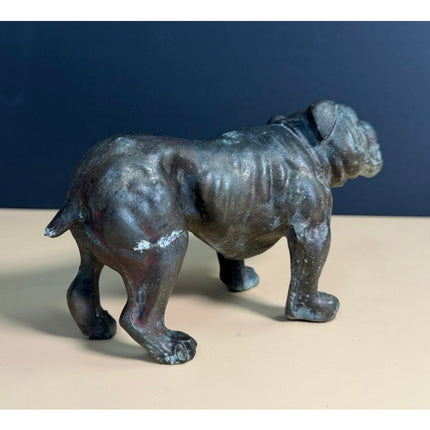 Early Cast Metal Bulldog Figurine 7" Statue