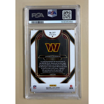 2024 Panini Select Red & Blue Shock Prizm RC Jayden Daniels #217 PSA 10