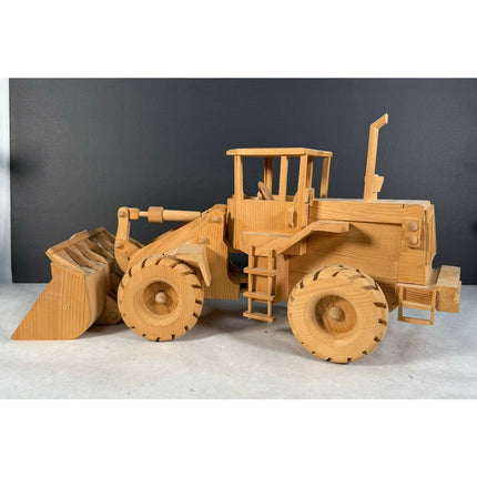 Handmade Wooden Front End Loader 18" Kaye Munshower Toy Shop Working Parts