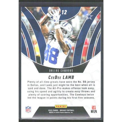 CeeDee Lamb 2025 Panini Mosaic Elevate #12 Dallas Cowboys
