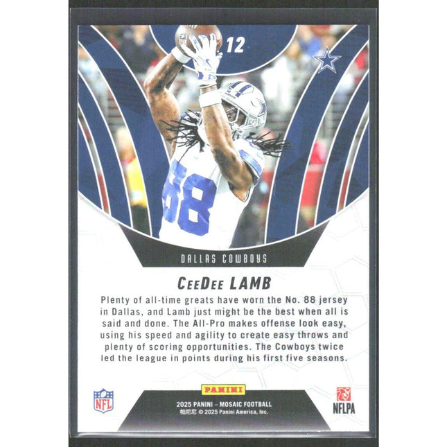 CeeDee Lamb 2025 Panini Mosaic Elevate #12 Dallas Cowboys