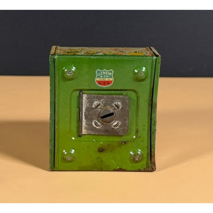 J Chein Three Little Pigs Tin Still Bank Vintage Toy Bank