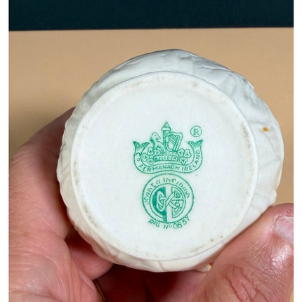 Vintage Belleek Porcelain Creamer 3" Ireland