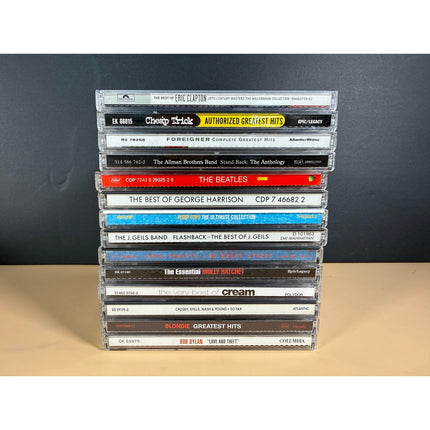 Lot of 14 Music CDs Beatles Dylan Eric Clapton Foreigner Cream Classic Rock