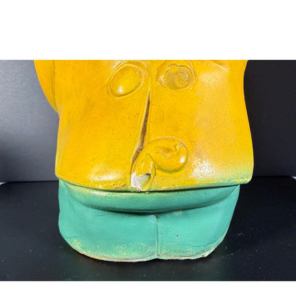 Clown Pig 11" Carnival Chalkware Figurine with Sparkles Vintage