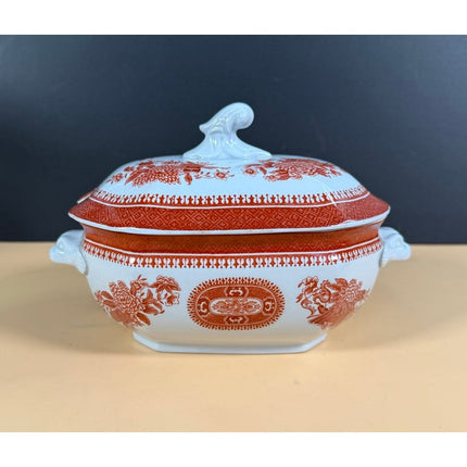 Copeland Spode Fitzhugh Red Covered Vegetable Dish Tureen England Fine Stone