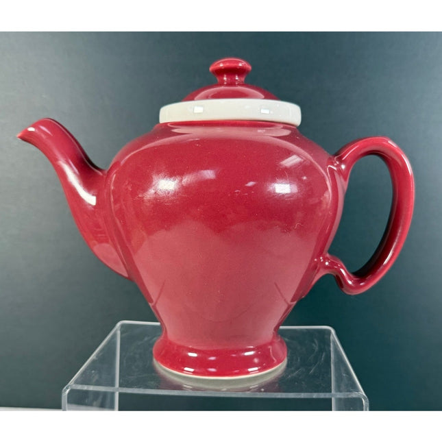 McCormick Tea 7" Burgundy Teapot with Infuser – Baltimore MD Vintage