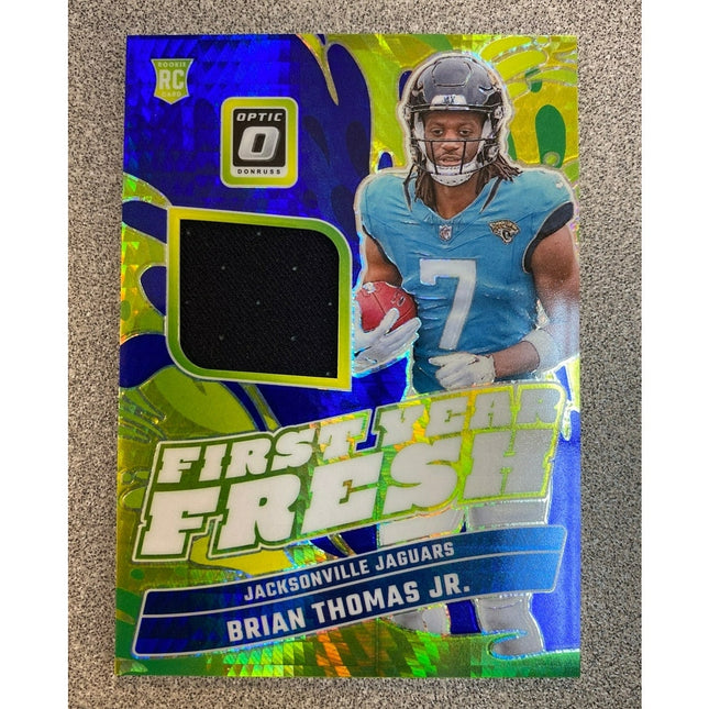 2024 Donruss Optic Brian Thomas Jr. Rookie RC #FYF-BTJ First Year Fresh Patch