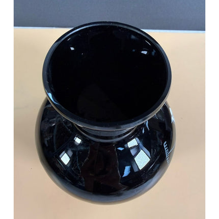 Westmoreland Glass Black Vase 7" Mary Gregory Vintage Art Glass Collectible