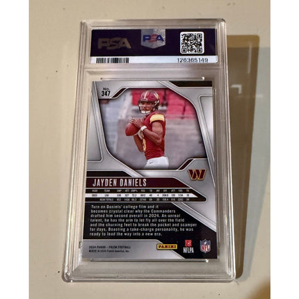 2024 Panini Prizm #347 Jayden Daniels Rookie RC PSA 9 Mint