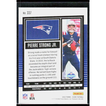 Pierre Strong Jr. 2022 Score #337 RC New England Patriots