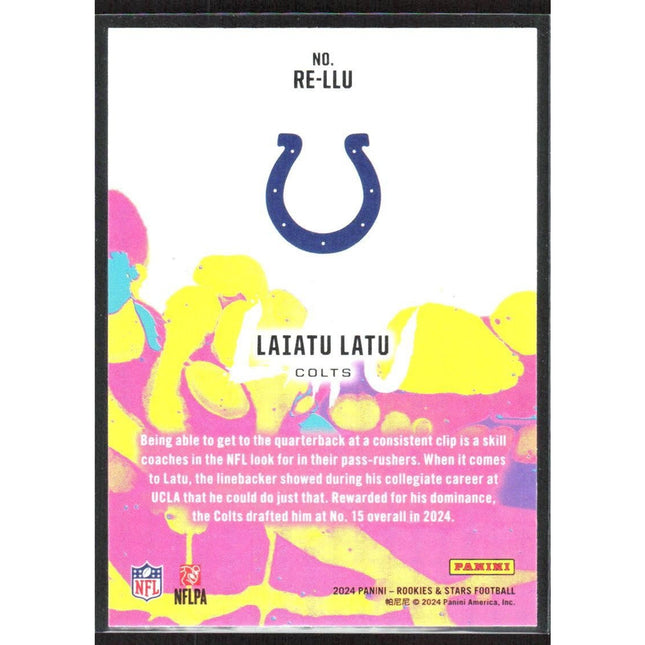 Laiatu Latu 2024 Panini Rookies & Stars Rookie Exclusive #RE-LLU Colts