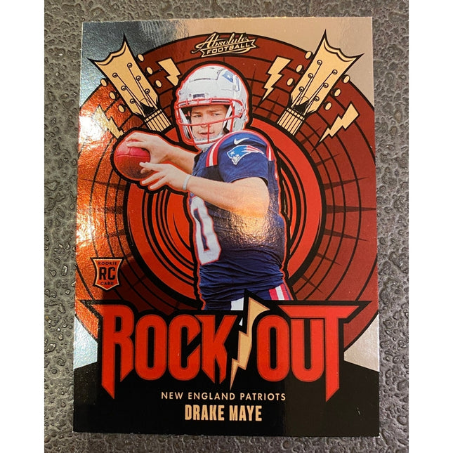 2024 Panini Absolute RC Drake Maye Rock Out #RO-DME Patriots