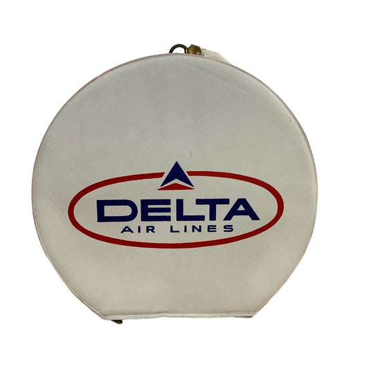 Delta Air Liner White Vinyl Carry On Bag