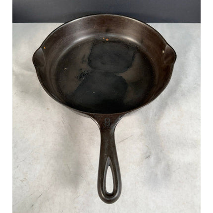 Vintage Wagner Ware Sidney O 1058 #8 Cast Iron Skillet Frying Pan