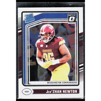 2024 Donruss Optic #252 Jer'Zhan Newton RC Washington Commanders