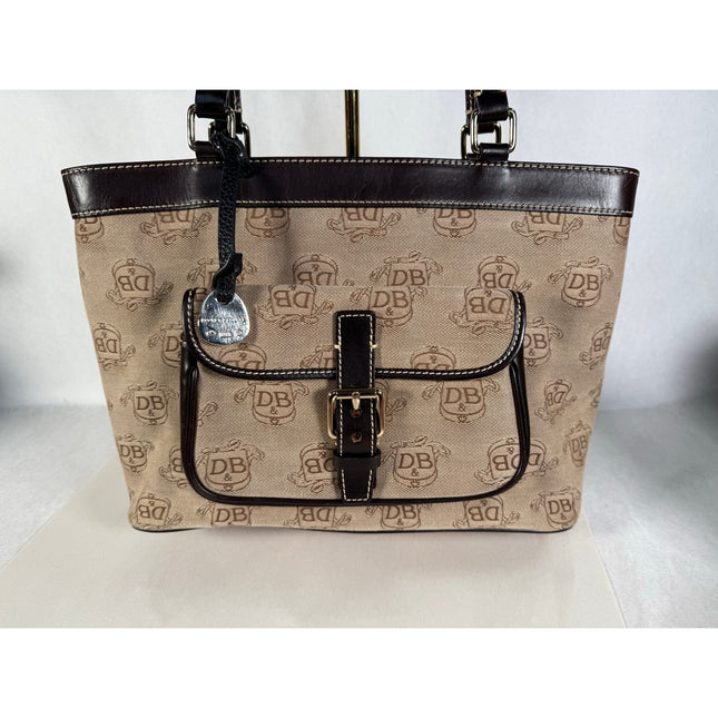 Dooney & Bourke DL57C East–West Shoulder Bag – Jacquard Monogram Canvas