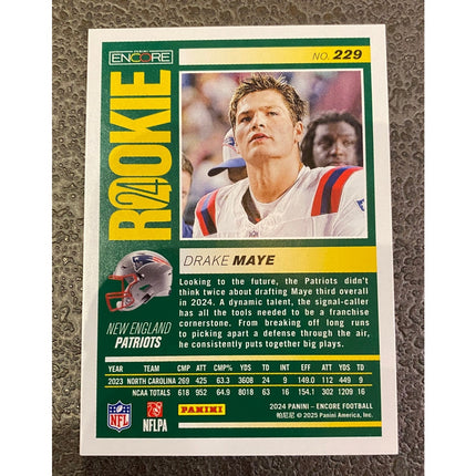 2024 Panini Encore Pinnacle RC Drake Maye #229 Patriots