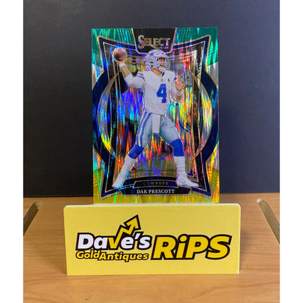 2024 Select Dak Prescott #38 Green Yellow Prizm Shock Dallas Cowboys