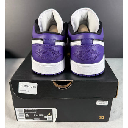 Air Jordan 1 Low "Court Purple White" Sneakers – Men’s US 9 NIB