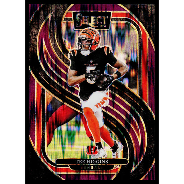 Tee Higgins 2024 Panini Select Purple Prizm Shock #193 SN Cincinnati Bengals