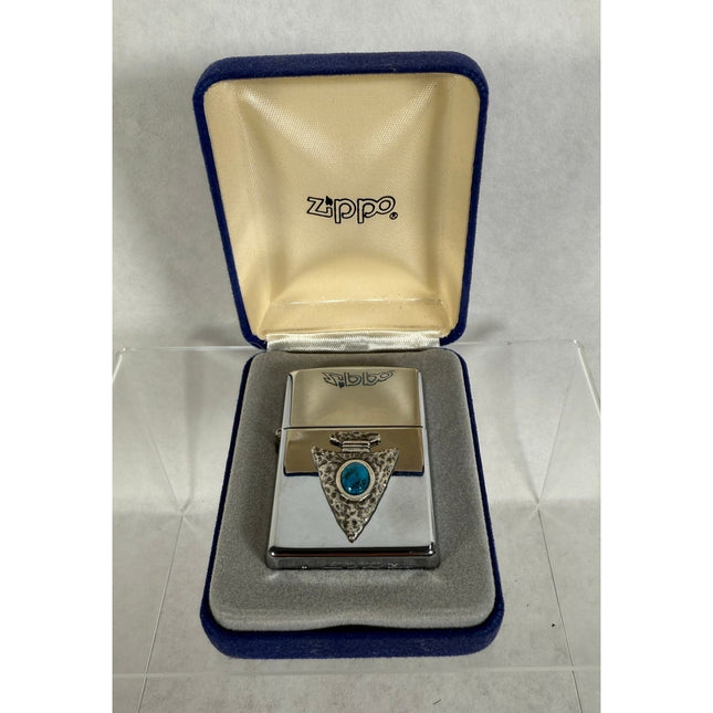 Zippo Turquoise Arrowhead Lighter – Unfired w/ Original Box