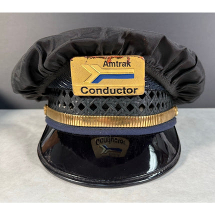 Amtrak Conductor Railroad Hat with Rain Cover