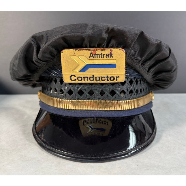 Amtrak Conductor Railroad Hat with Rain Cover