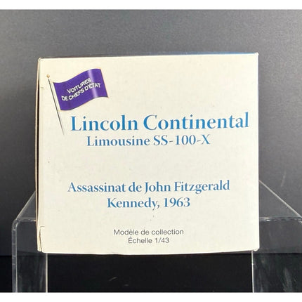 Lincoln Continental Limousine SS-100-X Kennedy Diecast Car NIB