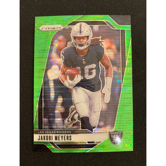Jacobi Meyers 2024 Panini Prizm #151 Green Neon Pulsar Raiders